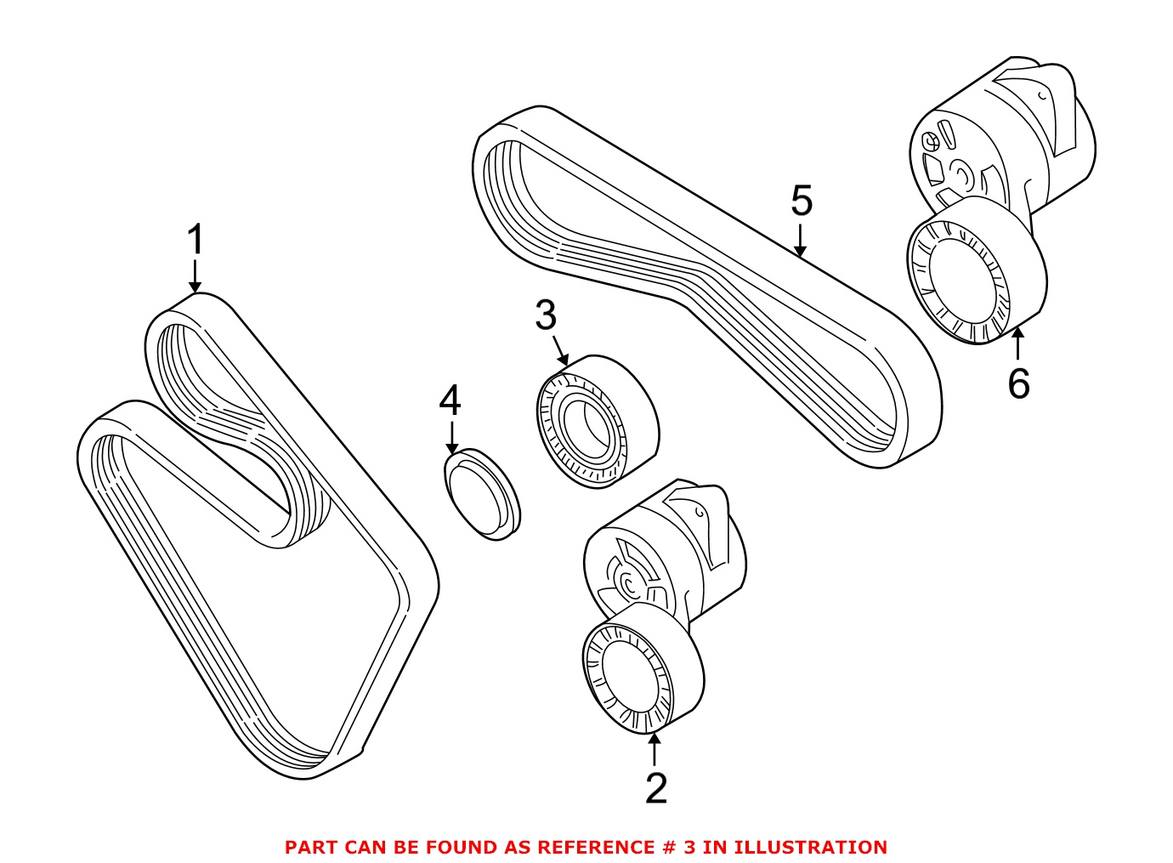 BMW Serpentine Belt Idler Pulley 11287516847